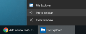 taskbar, pin