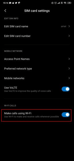 WiFi Calling on Xiaomi Devices, techycoder, How to enable wifi calling vowifi on android and ios