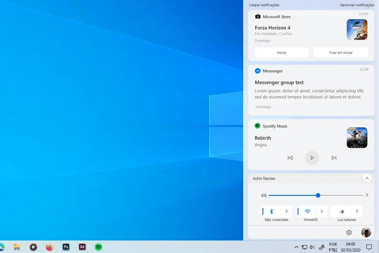 Windows Redesigned Action Center