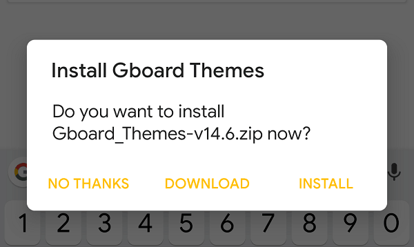 install Gboard theme