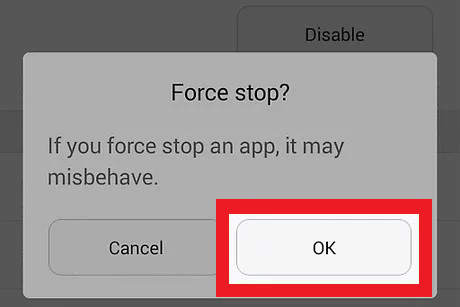 force stopping cqa test app