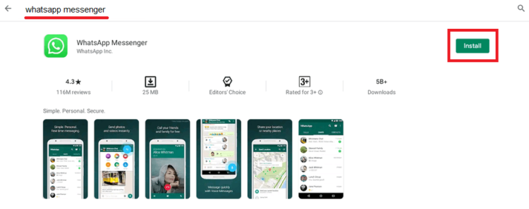WhatsApp on Google Play store, whatsapp on chromebook