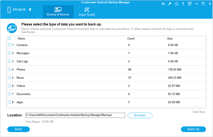 backup android phone data to pc